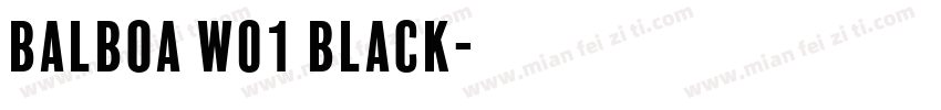 Balboa W01 Black字体转换